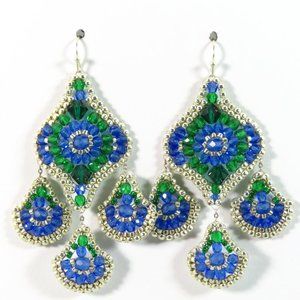 Silver India style earrings
